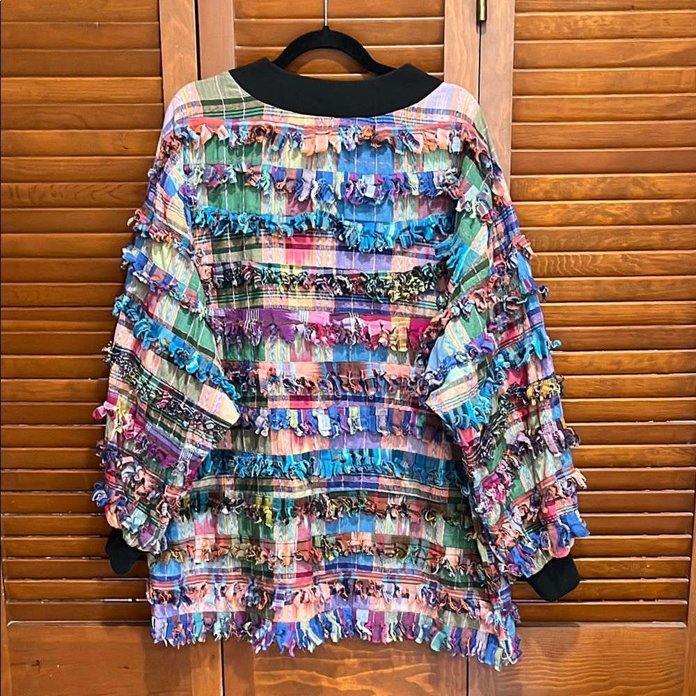 Paula Sweet Colorful Ruffled Cotton Top